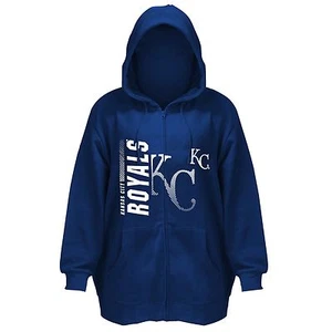 kansas city royals womens plus size full zipper hooded sweatshirt 1xl - Picture 1 of 1