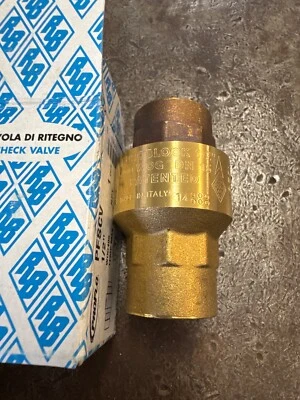 1/2" NPT IN-LINE CHECK VALVE BRASS  New - Image 1 of 2