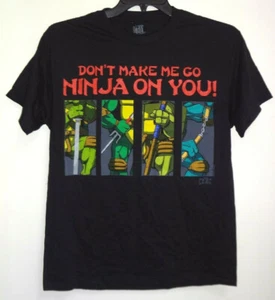 VINTAGE TEENAGE MUTANT NINJA TURTLES BLACK YOUTH BOYS SZ M MED T-SHIRT TMNT TEE - Picture 1 of 1