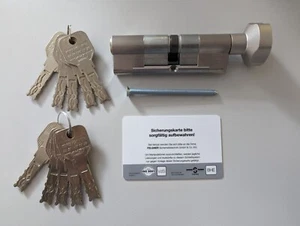 EVVA 4KS Knaufzylinder 51/46K inkl. 10 Schlüssel - mit Sicherungskarte - Bild 1 von 2