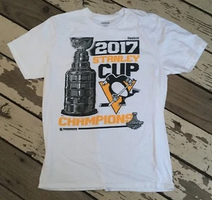 Pittsburgh Penguins Hockey • Campeones de la Copa Stanley 2017 • Camisa REEBOK para Hombres GRANDE - Imagen 1 de 5