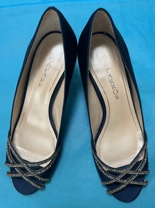 Caparros Eliza Women Size 9M Shoe Heel Dress Pump True Blue Color Glitter Straps - Picture 1 of 10