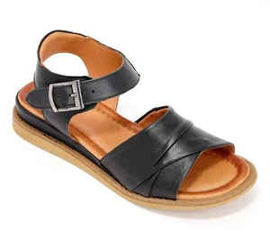 Sandali con zeppa bassa regolabile in pelle Miz Mooz Haley neri EU 39W (US 8,5W) - Foto 1 di 14