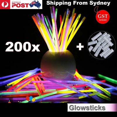 200 Mixed Colour Glow Sticks Bracelets Light Party Glowsticks Glow in the dark D - image 1 of 4