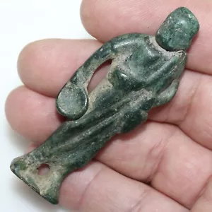 Antike römische Bronze männliche Göttin Statue um 100-400 n. Chr. - Bild 1 von 11