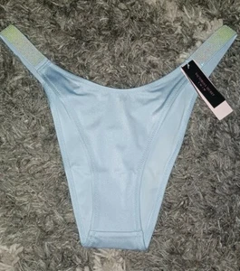 Victoria Secret shine strap nuoto brasiliano nuovo taglia media lt blu ombre - Foto 1 di 2