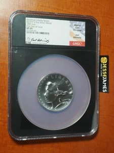 2019 P AMERICAN LIBERTY SILVER MEDAL NGC SP69 FDI ISKOWITZ SIGNED 2.5 OZ .999 - Picture 1 of 2
