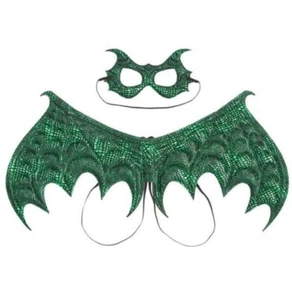 Little Adventures Reversible Dragon Mask Wing Sets Boys Girls Green Scales - Picture 1 of 3