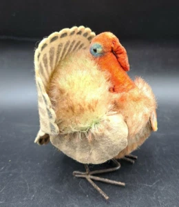 STEIFF ""TUCKY TURKEY"" MOHAIR FELPA 5,5" BOTÓN DE IDENTIFICACIÓN AÑOS 50 PATAS DE METAL - Imagen 1 de 7