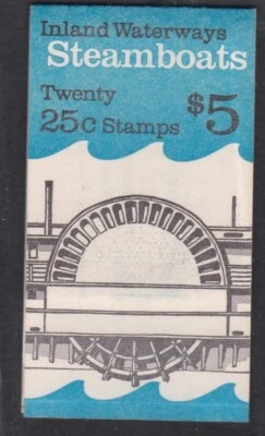 USA 1989 MNH COMPLETE BOOKLET INLAND WATERWAYS STEAMBOATS BOATS BK166 - Image 1 of 2