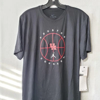 Camisa Houston Cougars Juvenil Grande Negra Baloncesto Universitario Nike Jordan Dri Fit Foto 1 de 4