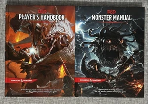 D&D Dungeons and Dragons 2014 Monster Manual + Player's Handbook Hardcovers 1st - Picture 1 of 14