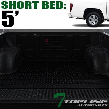 Topline For 2004-2012 Colorado/Canyon 5' Rubber Truck Bed Trunk Mat Liners - Blk — 第 1/2 张图片