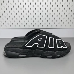Nike Air More Uptempo OG Slides Black White DV2137-001 Men's Sandals Size 10 - Picture 1 of 8