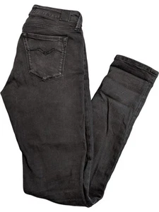 Replay New Luz Straight Fit Black Denim Jeans - Size 30 - Picture 1 of 7