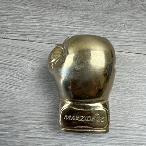 RARE Vintage Maxzide 25 Brass Boxing Glove Laces And Glove Detail Heavy - Picture 1 of 6