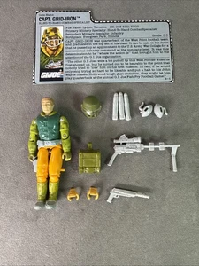 Vintage Capt. Grid-Iron V1 1990 G.I. Joe Hasbro Figur *MISSING 1 NADE/MISSILE - Bild 1 von 12