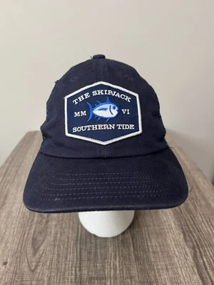 Southern Tide Hat Cap Mesh Back Strapback Navy Blue Embroidered Skipjack Fish - Image 1 of 4