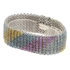 Pulsera Damiani Zafiro Multicolor K18 Oro Blanco Damas [Usada] - Imagen 1 de 11