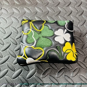 Clover Putter Head Cover TOP Zustand Mallet Putter Cover Black Lucky - Bild 1 von 3