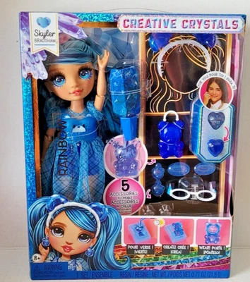 Модная кукла Rainbow High Creative Crystals Skyler Bradshaw синяя 11 дюймов с кристаллами - Изображение 1 из 3