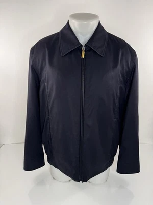 ZILLI Francia - Chaqueta OVNI Lana Cuero Borde Para Hombre 52 / XL - EXCELENTE Foto 1 de 4