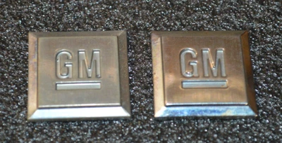 Par de emblemas de puerta de guardabarros GM 1984-2010 insignia logotipo símbolo placa de nombre Chevy Buick Foto 1 de 2