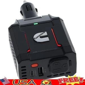 120W Tragbarer Wechselrichter DC zu AC mit Dual USB Ports 12V Auto Netzteil - Bild 1 von 8