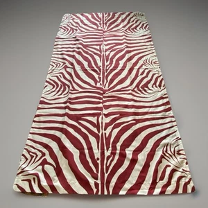 Lee Jofa Dinisen Print Ruby Cream Zebra Stripe Upholstery Fabric 50"x90" Sample - Picture 1 of 3