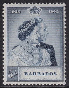 Barbados - Boda de plata 1948 5/- AZUL SG 266 MNH Cv £ 17 [F2885] - Imagen 1 de 2