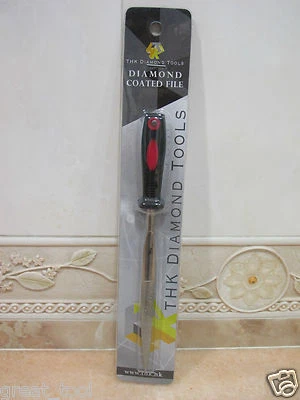 180mm ( 7" ) THK Diamond coated HALF ROUND glass tile rock crafts file GRIT 120 - image 1 of 4