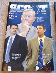 INDIANAPOLIS COLTS - SAN FRANCISCO 49ERS 2010 GAME PROGRAM - POLIAN - MINT! - Picture 1 of 1
