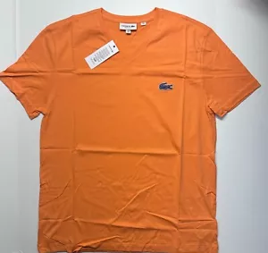 Lacoste New Orange T-Shirt Frech Designer Tennis Ultra Casual Fashion Lounge - Picture 1 of 6