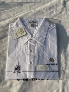 Polo Shirt da Uomo Bianca Vintage AM PLAYER Taglia L NUOVA CON ETICHETTE Primavera Prato G C oro - Foto 1 di 17