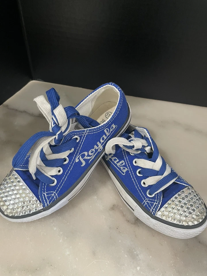 Kansas City Baseball Club Royals Low Top Canvas Shoes Girls Size 11 - Image 1 of 4