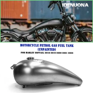 1x Tanque de combustible de gasolina plateado hecho a mano para Harley Softail 2018-2022 2019 20 18L - Imagen 1 de 6