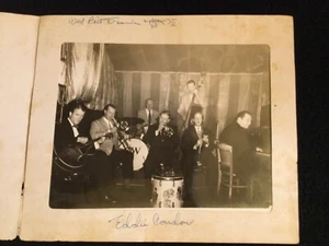 EDDIE CONDON, WILD BILL DAVIDSON Foto im handsignierten Souvenir Ordner 1950’s NYC - Bild 1 von 12