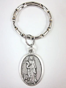 St Agatha Medal Italy Key Ring w/ Gift Box & Prayer Card - Picture 1 of 4