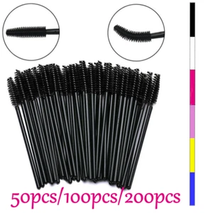 Disposable Eyelash Brush Mascara Wands Applicator Makeup Eyebrow Brush Tip Tool - Picture 1 of 11