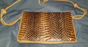 Vintage Cobra Snakeskin Handbag Clutch Purse - Picture 1 of 5
