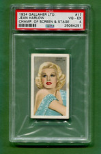 1934 GALLAHER LTD. CHAMPIONS OF SCREEN & STAGE #17 JEAN HARLOW PSA 4