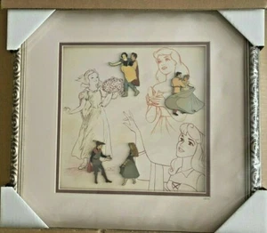 Disney Prince and Princess Framed Pin Set 2002 Snow White Cinderella LE 2400 New - Picture 1 of 10