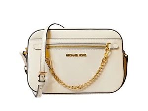 MICHAEL KORS JET SET ITEM EAST WEST CHAIN CROSSBODY SHOULDER BAG LIGHT CREAM - Picture 1 of 14