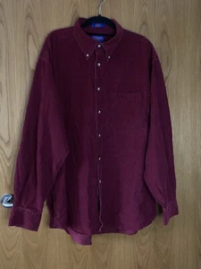 Pendleton Shirt Size XL Red Long Sleeve Button Up Corduroy Shirt - Picture 1 of 6