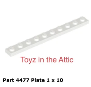 Lego 1x 4477 White Plate 1 x 10 Polaris 1 Space Lab 6972 - Picture 1 of 1