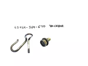 1980 Honda CR80R OEM FRONT BRAKE CABLE CLIP& BOLT, 45469-364-670 - Picture 1 of 6