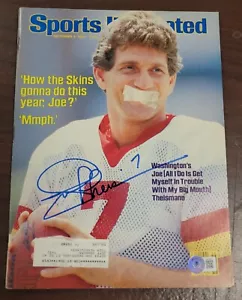 Joe Theismann Signed 9/3/84 Sports Illustrated Beckett Washington Redskins ND - Picture 1 of 4