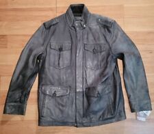 Marc New York by Andrew Marc Men's Alloy Leather Jacket Anthracite Large