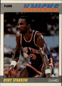 1987-88 Fleer New York Knicks Basketball Card #102 Rory Sparrow