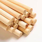25 PCS Dowel Rods Wood Sticks Wooden Dowel Rods - 1/4 X 12 Inch Unfinished Bambo